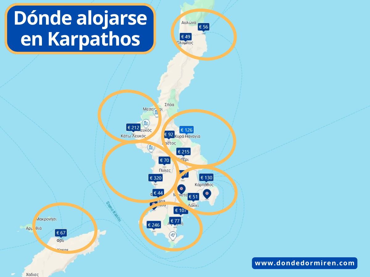 Dónde alojarse en Karpathos: Mejores zonas y hoteles