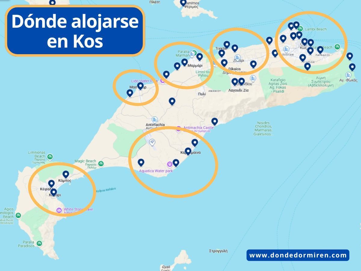 Dónde dormir en la isla de Cos: Mejores zonas y Hoteles
