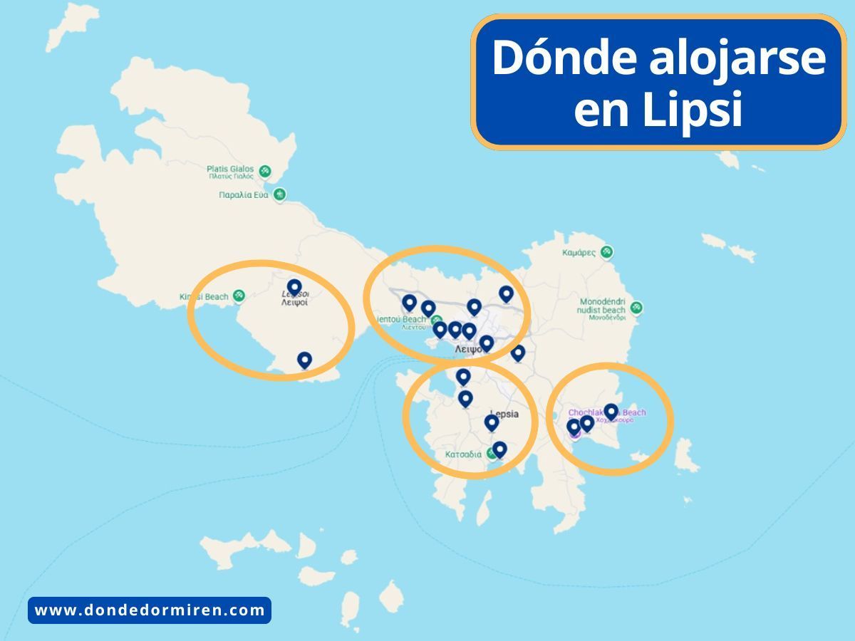 Dónde alojarse en Lipsi: mejores zonas y alojamientos