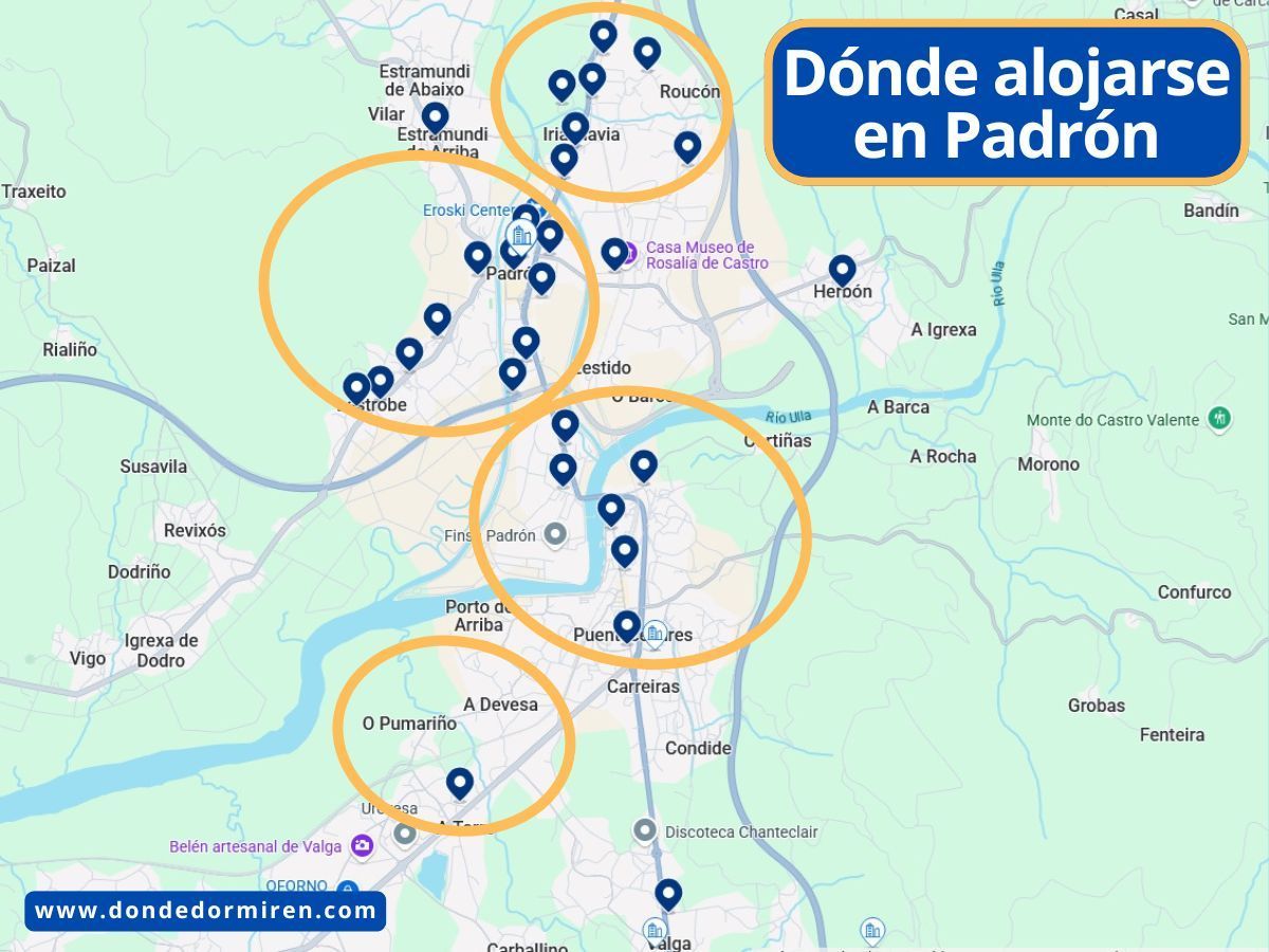 Dónde alojarse en Padrón: mejores zonas y alojamientos