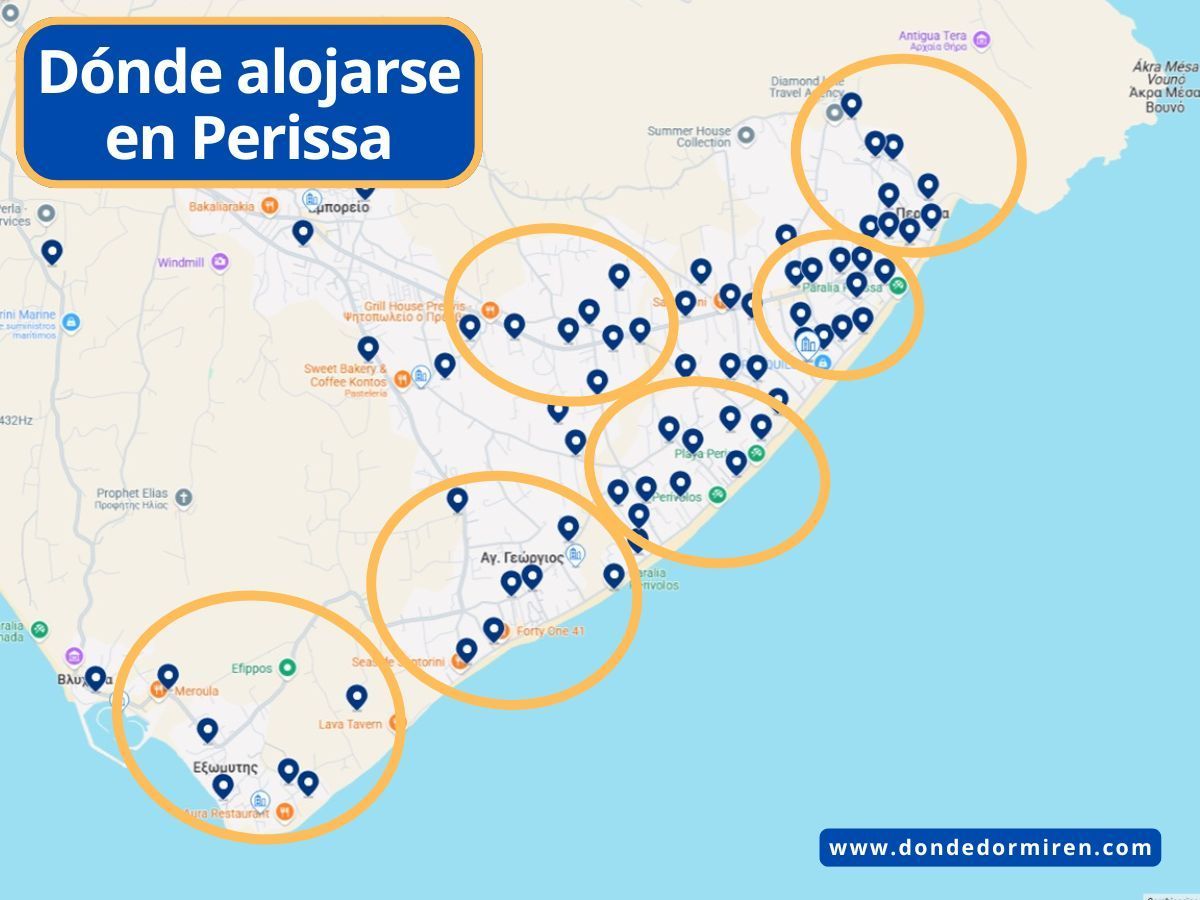 Dónde dormir en Perissa, Santorini: mejores Hoteles y PLAYA