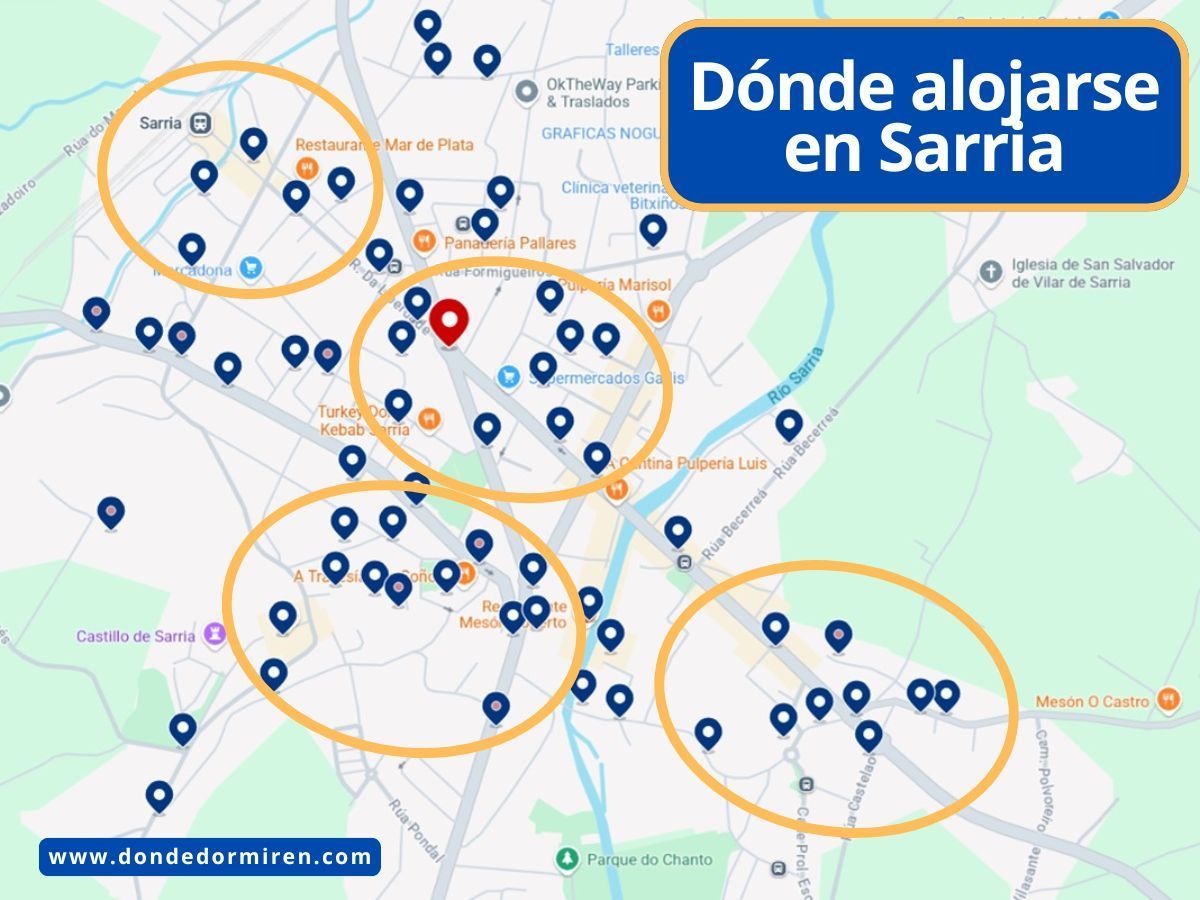 Dónde alojarse en Sarria: mejores zonas y hoteles