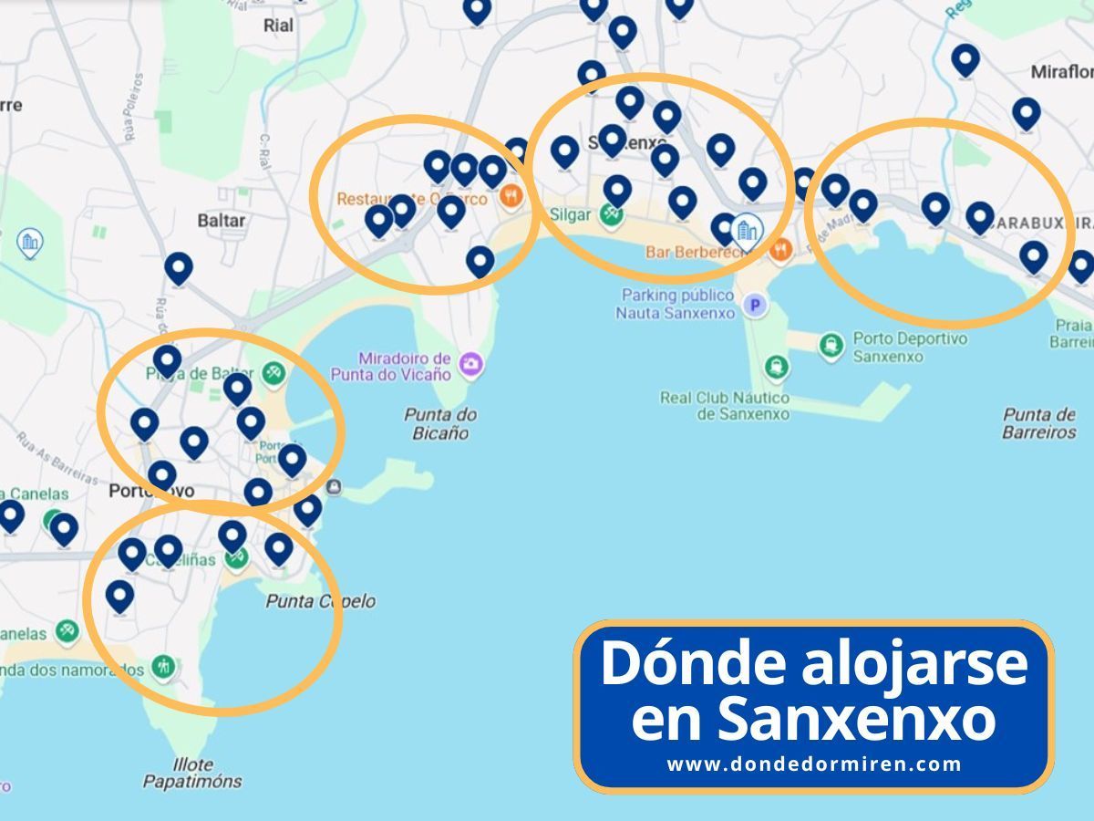 Dónde alojarse en Sanxenxo: mejores zonas y hoteles
