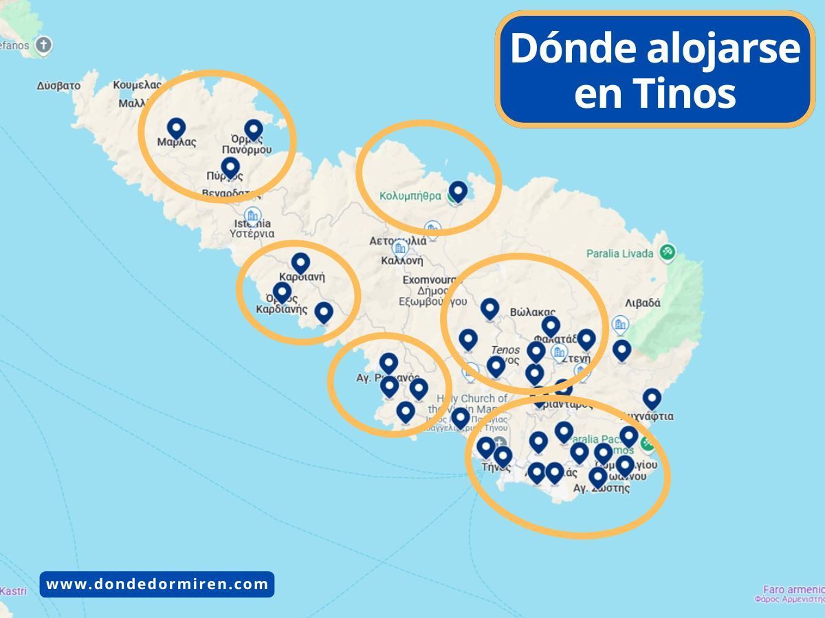 Dónde alojarse en Tinos: Mejores zonas y hoteles