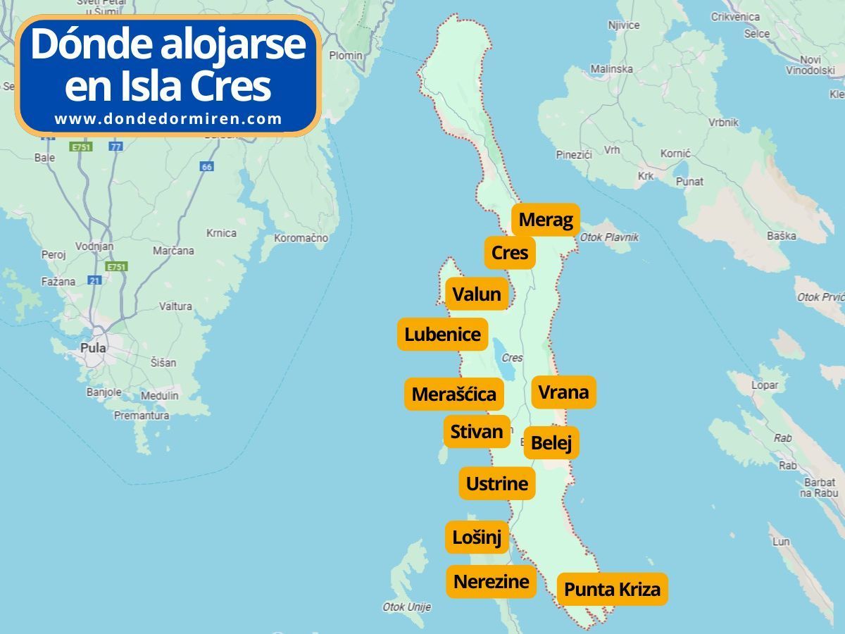 Dónde alojarse en Cres: Mejores zonas y hoteles
