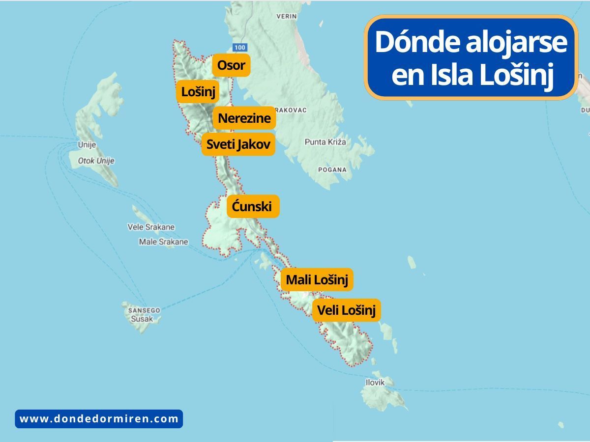 Dónde alojarse en Losinj (Lussino): Mejores zonas y Hoteles