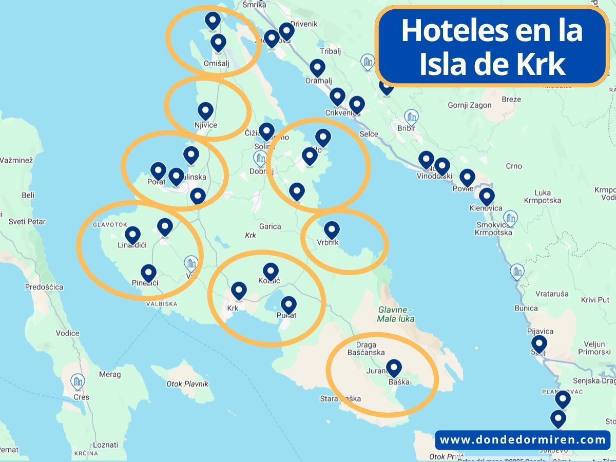 Hoteles en la Isla de Krk – Mejores zonas y alojamientos