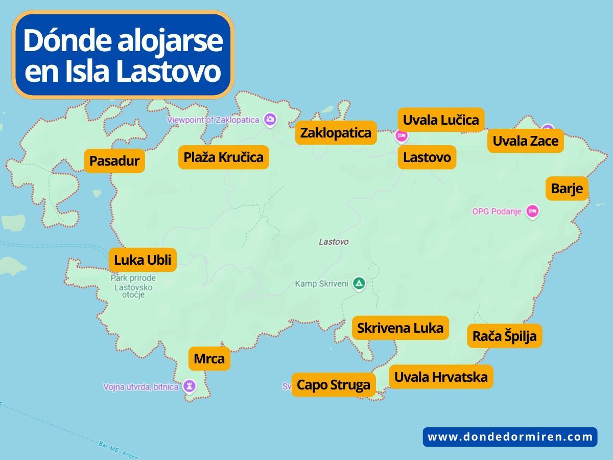 Dónde alojarse en la isla de Lastovo: Mejores zonas y Hoteles