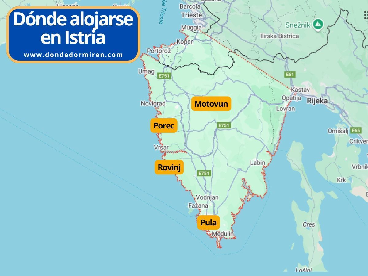 Dónde alojarse en Istria: Mejores Zonas y Hoteles