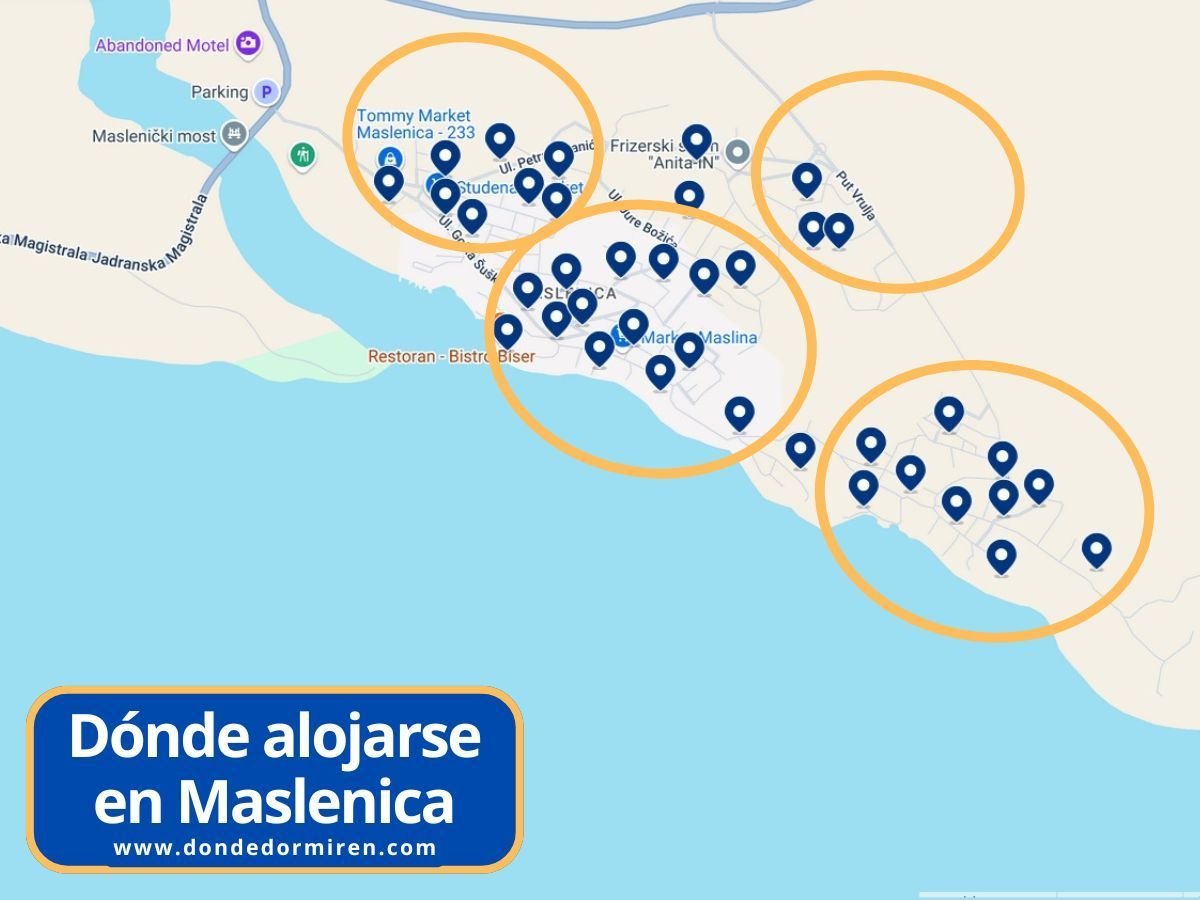 Dónde alojarse en Maslenica: Mejores Zonas y Hoteles