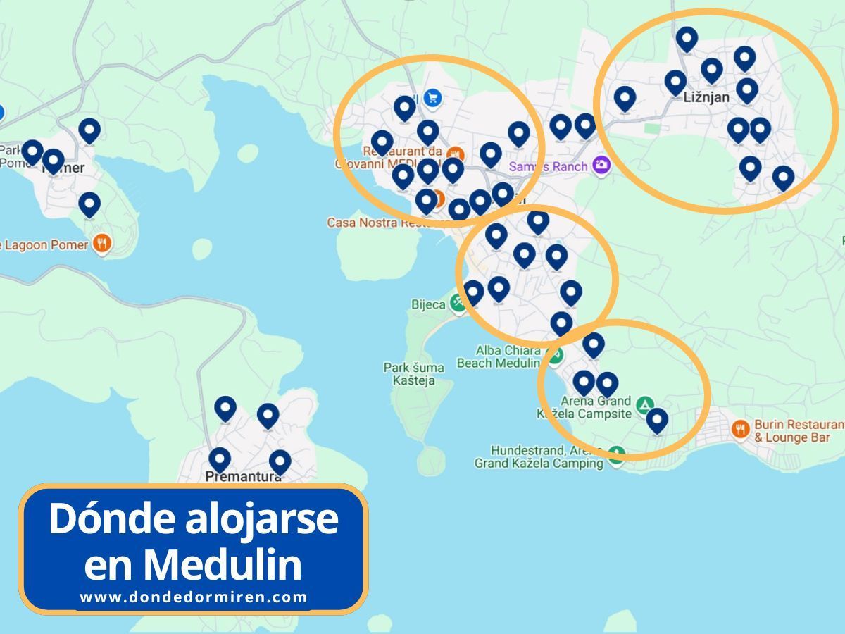 Dónde alojarse en Medulin: Mejores Zonas y Hoteles