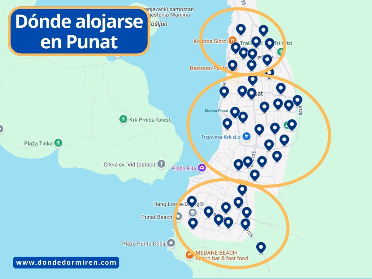 Dónde alojarse en Punat (Krk): Mejores zonas y hoteles