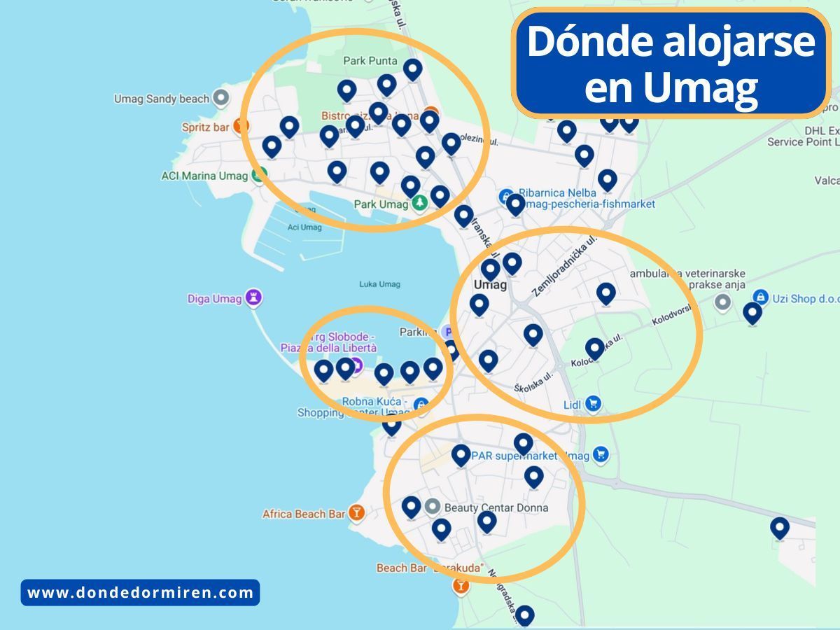 Dónde alojarse en Umag: Mejores Zonas y Hoteles