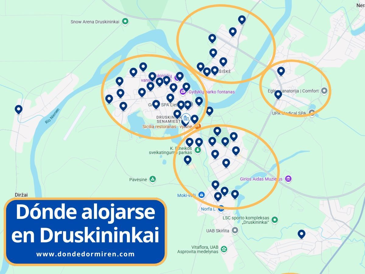 Dónde alojarse en Druskininkai: mejores zonas y hoteles recomendados