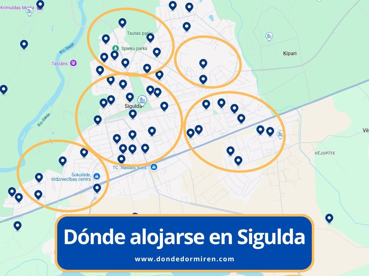¿Dónde alojarse en Sigulda, Letonia? Mejores zonas y hoteles
