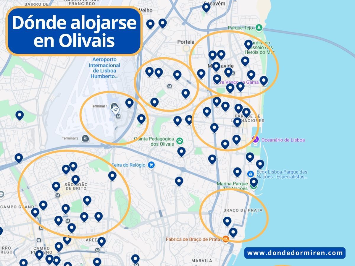Dónde alojarse en Olivais: mejores zonas y hoteles cerca del aeropuerto de Lisboa