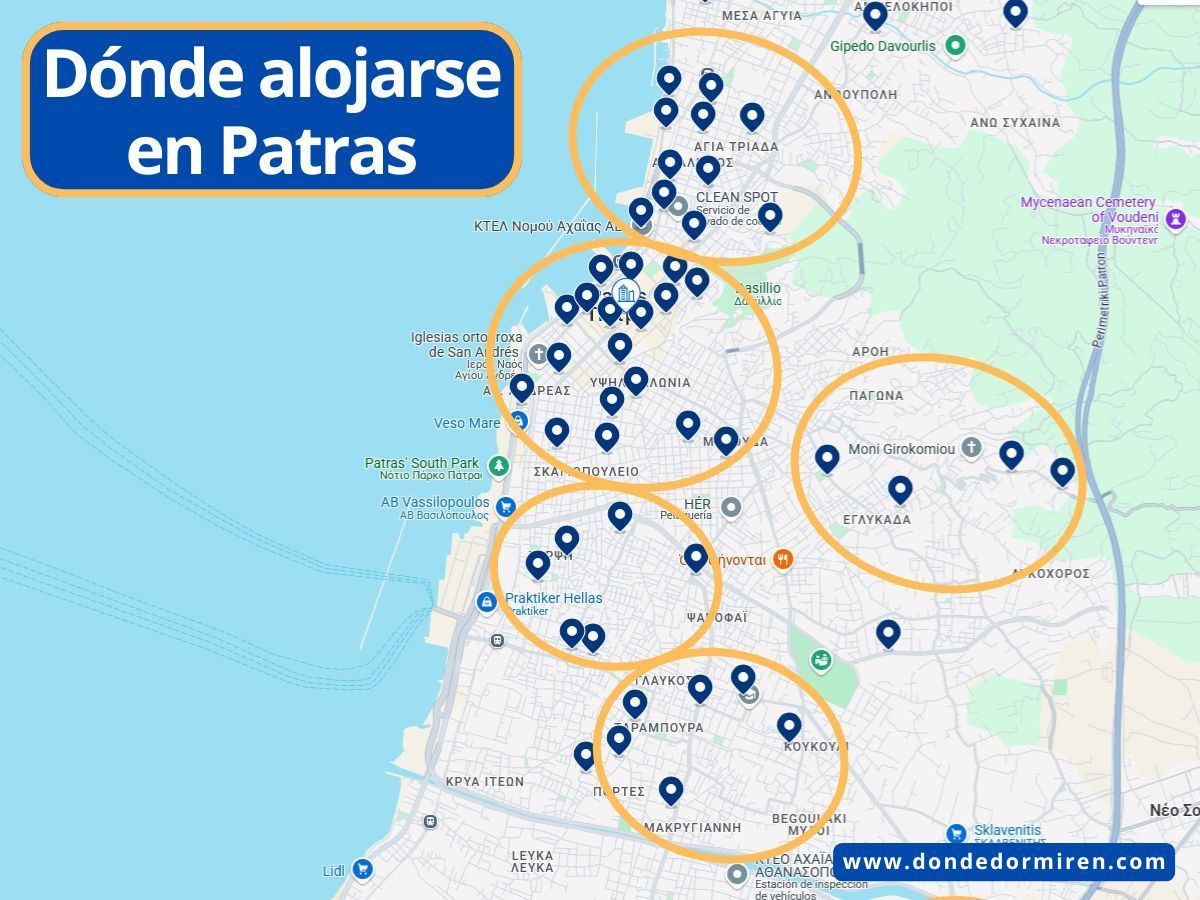 Dónde alojarse en Patras: mejores zonas y hoteles