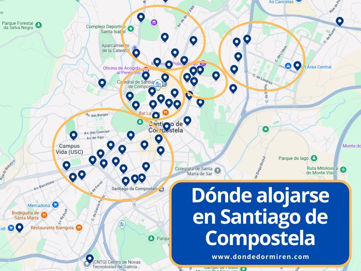 Dónde alojarse en Santiago de Compostela: mejores zonas y hoteles