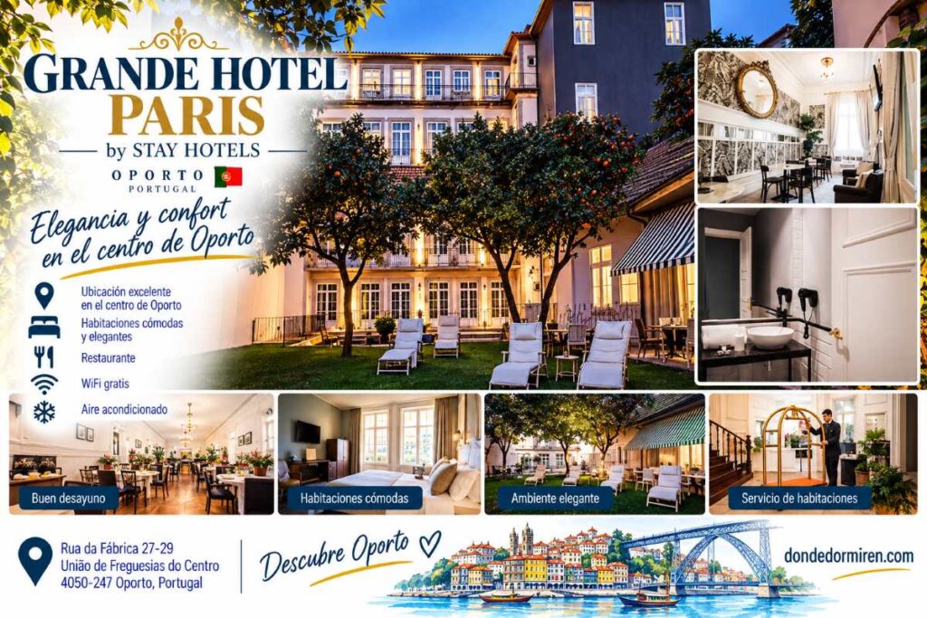 Grande Hotel de Paris, Oporto Grande Hotel de Paris, hotel histórico con habitaciones familiares en el centro de Oporto