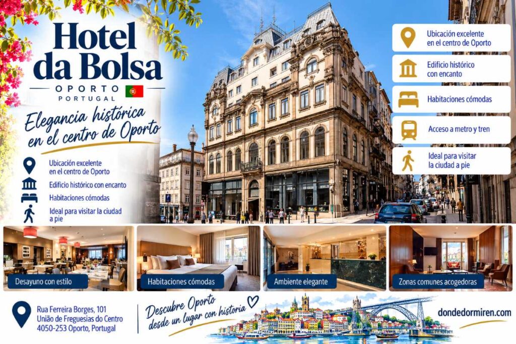 Hotel da Bolsa, Oporto Hotel da Bolsa, junto al Palacio da Bolsa y a dos minutos de la Ribeira de Oporto