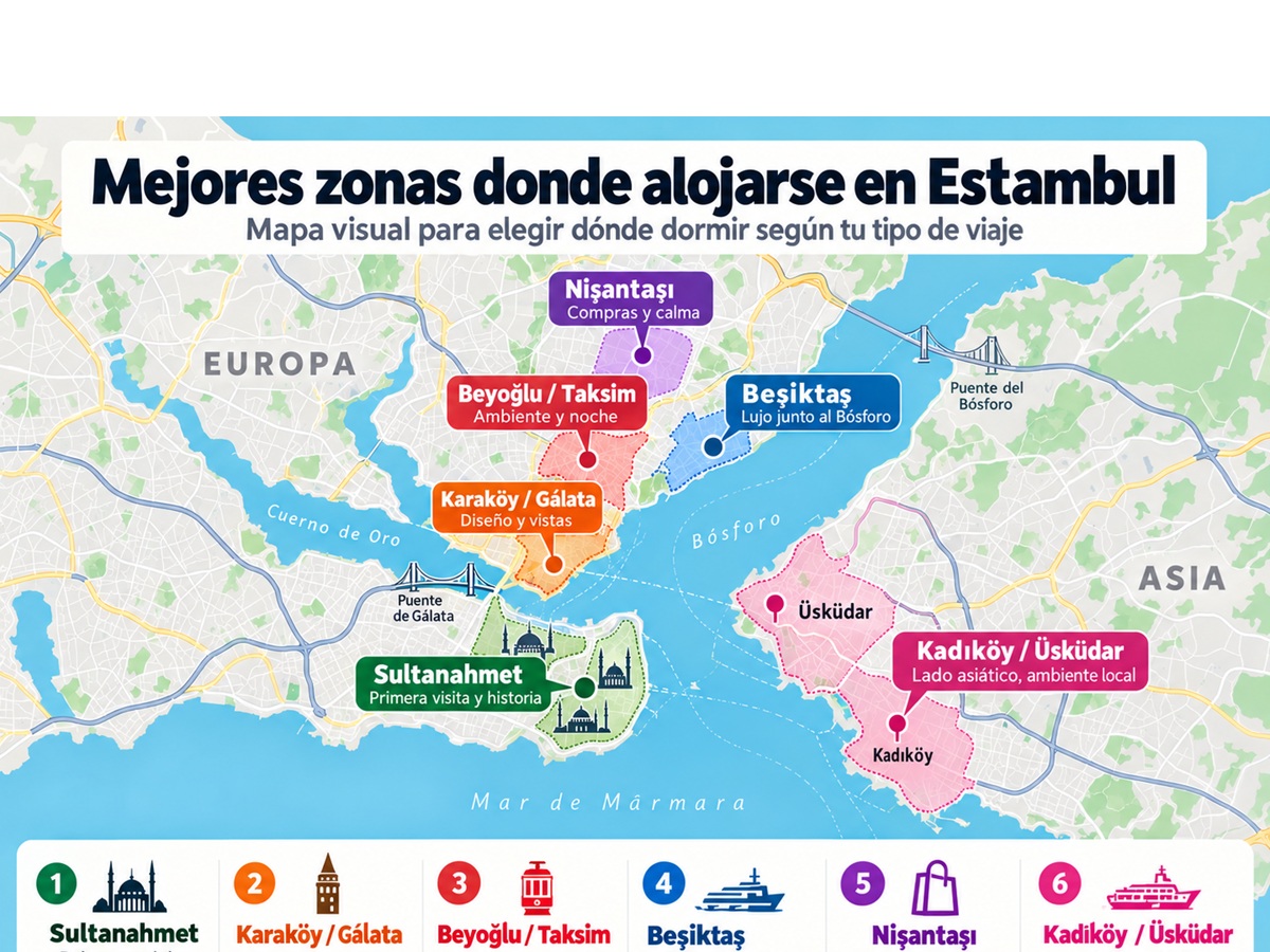Dónde alojarse en Estambul (2026) Mejores Zonas y Hoteles