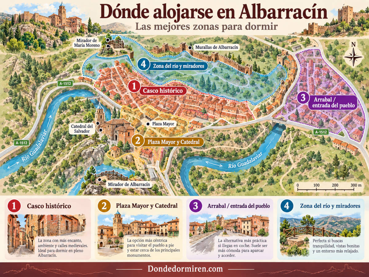 Dónde alojarse en Albarracín: Mejores zonas y hoteles